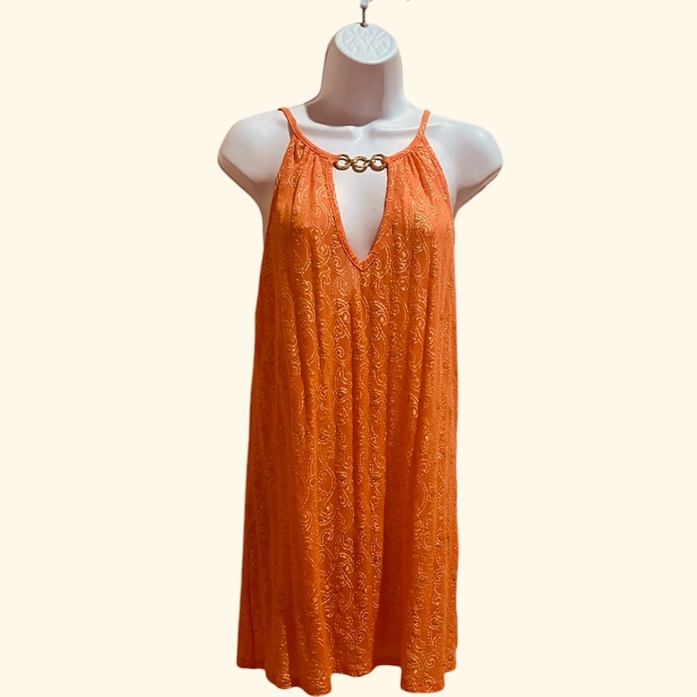 Gorgeous! Vintage coral dress/coverup
